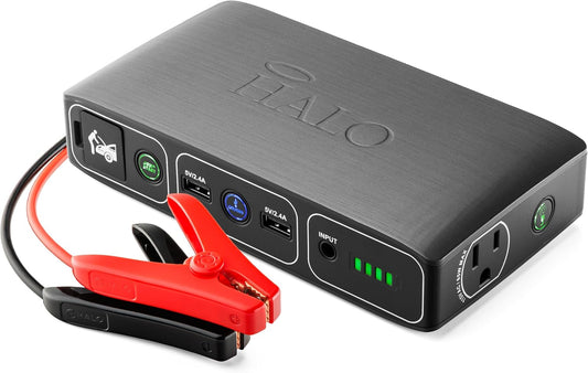 Bolt 58830 ACDC Portable Car Battery Jump Starter and Power Bank | 58.8Wh Capacity with AC Outlet, Emergency Floodlight, and Charger for Vehicles and Devices | TSA Approved - Gray